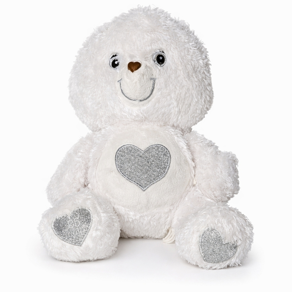 Care Bears 25th~ 11" White & Silver Tender Heart Bear Plush~ Swarovski‎